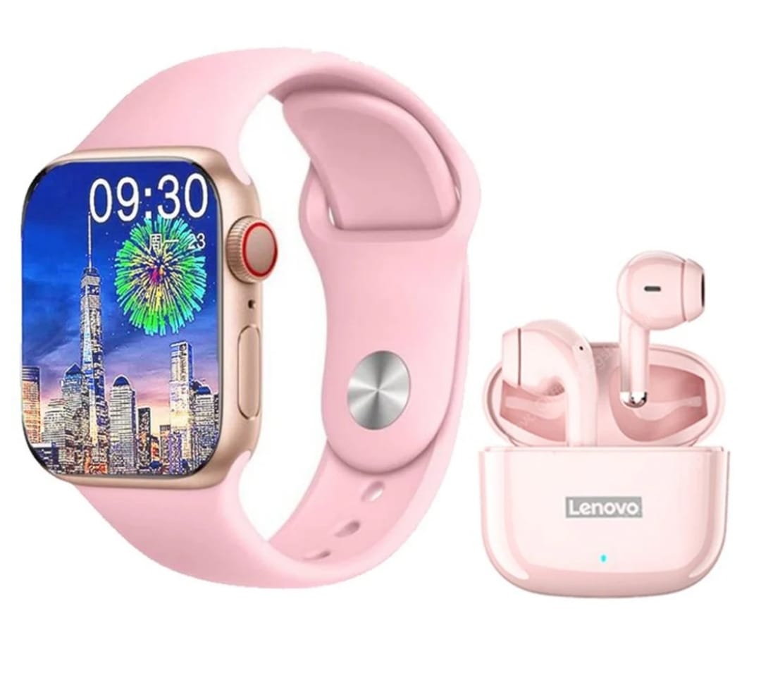 Lenovo LP40 Pro DE Tws y Toumi watch Reloj interligente-ROSA